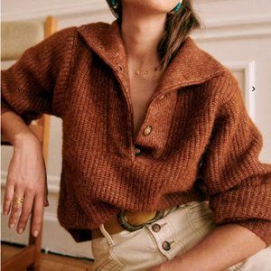 Sezane Micky Jumper - Hazelnut | Wool Camel Sweater | Size XS